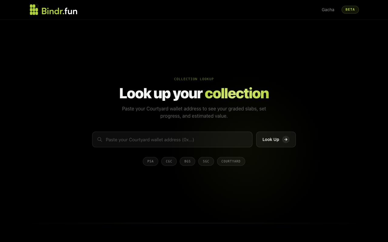 Collection Lookup — paste any Courtyard wallet address